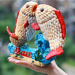 新品天然海螺贝壳工艺有年年品鱼家居装饰摆o念海岛礼品纪件品礼