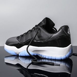 【权志龙同款】nk新品aj11男鞋黑武士运动鞋伽马黑漆皮慢跑鞋