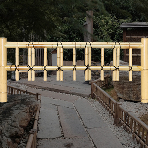 日式庭院竹篱笆花园栅栏围栏竹栏杆护栏户外竹子手工定制室外装饰