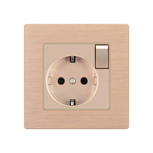 新品插标a法国荷兰法盟开关插座86型一开单带16a法式欧标接地德座