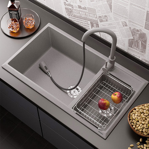 德国迈锐博石英石水槽大双槽厨房洗菜盆花岗岩灰色洗碗池水池970