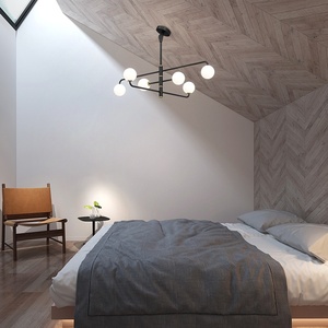 斜面吊灯复式阁楼斜坡尖顶卧室书房客x厅一字艺术设计创意造型灯