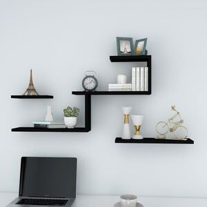 电视柜悬空一字板墙上置物架卧室免打孔装饰板隔板搁板客厅背景墙