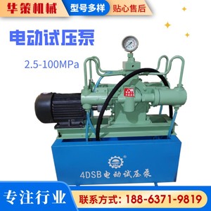 4DSB(Y)电动试压泵 管道测试泵水管打压泵2.5-100兆帕水压试压泵