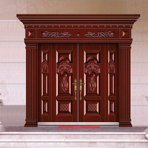 锌合金u别墅大门双开门家用乡村入户对开门农村进户f防盗堂屋大