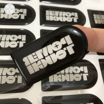 水晶滴塑不干胶滴胶logo车标商标不粘胶标识牌3m胶强防水标签定做