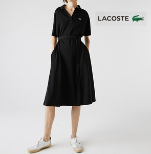 代购lacoste法国鳄鱼女装夏季法式新款短袖polo连衣长裙女ef230