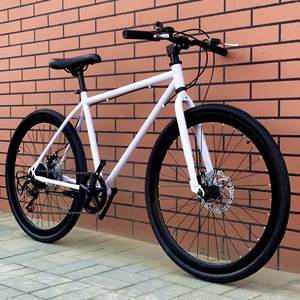 迪卡侬死飞变速自行车男女学生24寸26寸复古实心胎成人轻便女士通