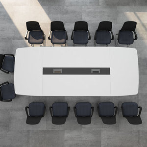 会议室桌椅组合简约现代白色会议桌长条桌小型洽谈桌长桌工作台