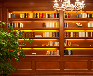 直播背景布3d立体书房书架情感男女主播古典中国古风装饰墙纸专用