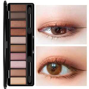 深色眼影网红同款防水珠光哑光大地色女眼影盘小巧学生初学者眼影