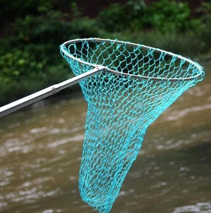 平口抄网头套装组合全套捞鱼网斗伸缩便携可折叠超大号不锈钢