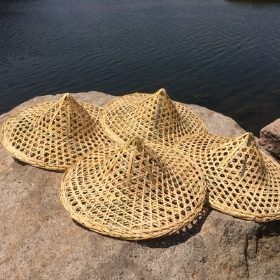 斗笠帽竹编镂空古风舞蹈道具海南装饰儿童制品成人纯手工舞台帽子