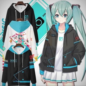 初音未来秋冬连帽卫衣动漫二次元miku外套男女cos痛衣服儿童宽松