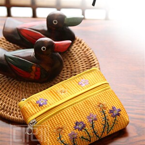 朝鲜布艺刺绣零钱包交通卡包韩国民俗手工艺礼l品旅游纪念品p0130