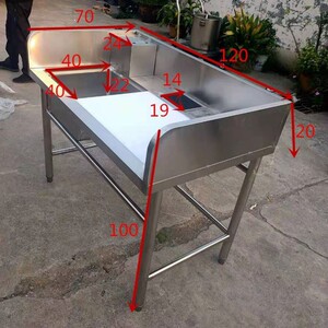 000人付款淘宝新品宰杀操作台砍带杀水台双槽带工商