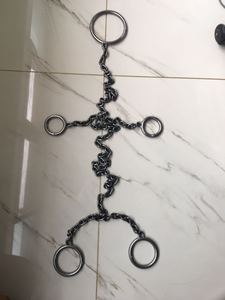 sm束缚连体铐全身手脚铐项圈捆绑调教男女奴铁链金属刑具手颈枷铐