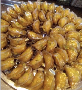 温州小吃锦粉饺永嘉番薯夹手工制作岩头金粉饺子特