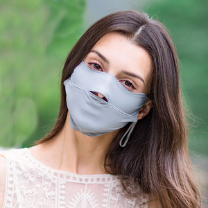 护眼角防晒口罩女夏季薄款女神户外防紫外线冰丝露鼻开口透气面罩