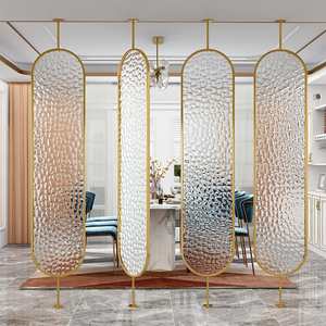 北欧水立方玻璃屏风办公室简约客厅家用现代轻奢玄关入户隔断装饰