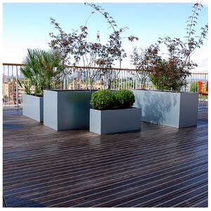 玻璃钢花盆户外铁艺不锈钢花箱成品花池长方形花槽庭院种植箱花坛