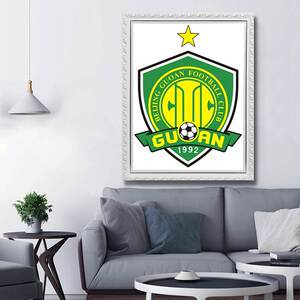 国安绣队十字钻队标队钻石画北京国安刺绣棉布圆钻自己满绣微线绣