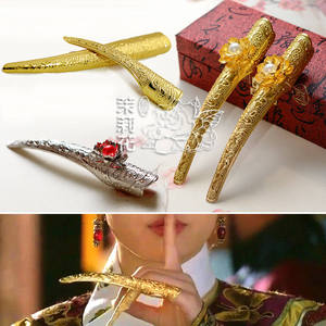 080人付款淘宝古装彩色清宫廷手指套护甲指甲套皇后贵妃延禧攻略铜底4