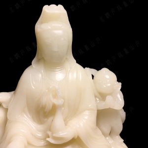 福建寿山石芙蓉石 观音摆件 办公装饰 品工艺品 雕刻文玩礼品礼物