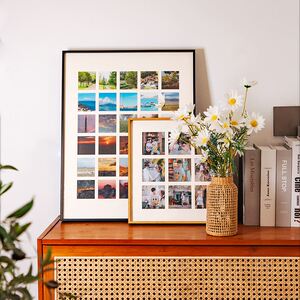 相框高级感摆台多张照片成长相册不伤墙挂墙多张照片组合画框装裱