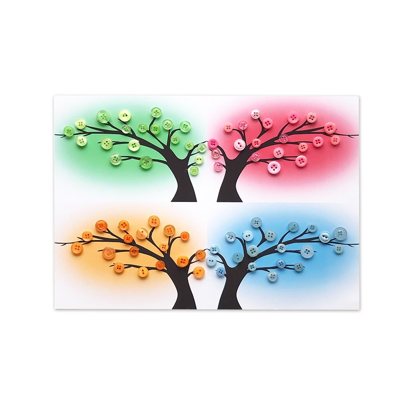 三八妇女节手工制作a3/a4节日纽扣粘贴画幼儿园小k学生扣子