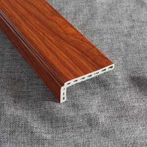 新 中式平板7字线yl型线条装饰 条pvc吊顶仿实木 门套 线七字收边