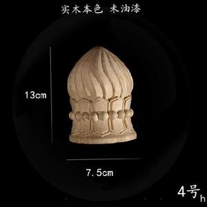 新品杆狮脚客厅楼梯栏球中式柱子床头柜木柱实木t雕刻圆杆白坯玄