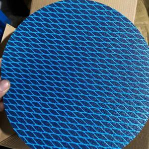 砂纸100目9寸菱形植绒砂纸片5寸蓝色圆盘背绒砂墙面打磨4寸腻子粉