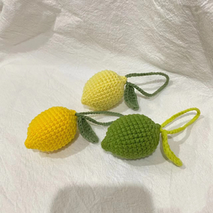 青柠檬黄柠檬手工diy挂件包包挂件钥匙坠编织材料包自制钩针毛线