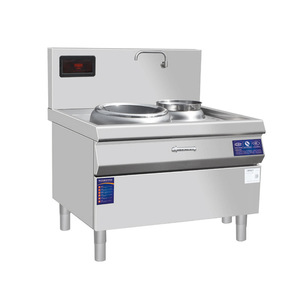 山峰厨业商用电磁炉单炒单尾猛火灶6/15kw大功率一炒一温单眼单头