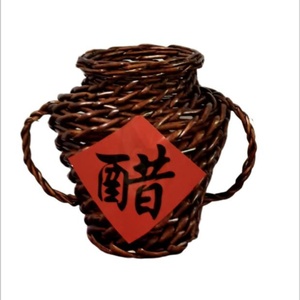 醋妞妞舞蹈道具坛子傣族舞醋坛子带把手的舞蹈坛柳编醋坛藤编坛子