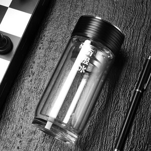 南极冰玻璃杯双层加厚防烫水杯子女学生可爱防摔高颜值泡茶杯