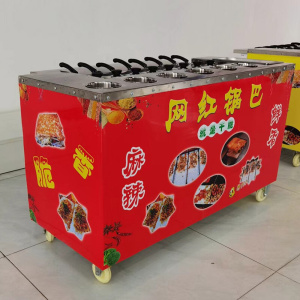 网红锅巴机商用锅巴制作燃气全自动烤锅巴机器小吃车馋鼠摆摊设备