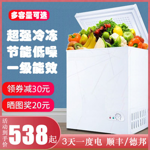 格力小冰柜家用小型双门租房商用大容量冰箱50升冷冻柜一级能效