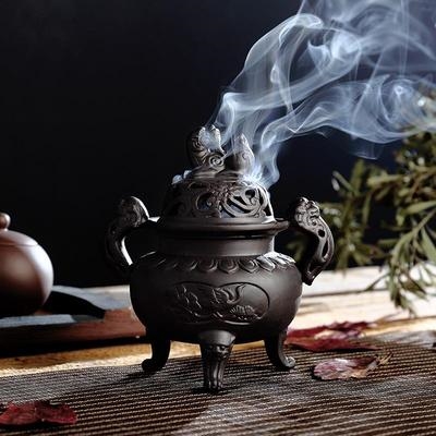 道家蚊香炉倒流香摆件点家用日式流香炉办公桌沉香熏香炉大号客厅