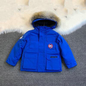 *加拿大v鹅儿童羽绒服男女童中长款远d征毛领连帽加厚保暖中大童