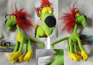 日本购麦当劳玩具2n000绿色红毛狮子毛绒玩偶公仔挂件20厘米