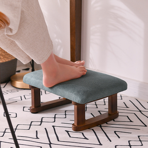 脚凳创意实木垫脚凳桌下搁脚凳沙发脚踏工位放腿凳现代简约小凳子