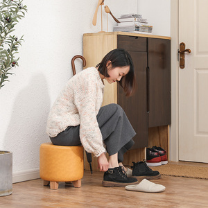 换鞋凳家用门口入户圆凳穿鞋凳进门凳小凳子客厅板凳沙发凳试鞋凳