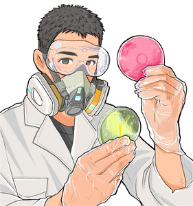 疫情系列纪念定制版抗疫情人物头像漫画卡通纯手绘纸片人插画约稿