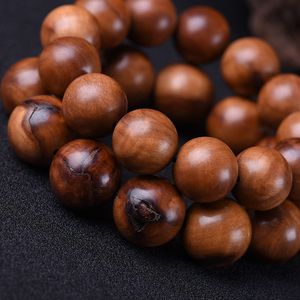 天然雷击雷劈枣木手串