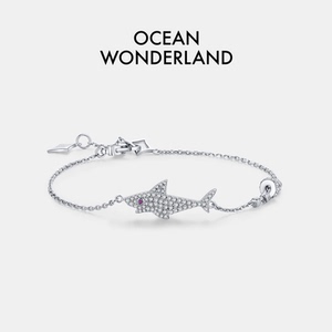 ow碧海幻境 baby海洋动物系列小鲨鱼手饰 奶萌可爱纤细显气质手链