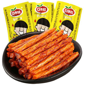 口水娃辣条零食嫩面筋500g儿时8090后怀旧零食麻辣小吃辣片香辣味