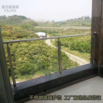 不锈钢方k管夹玻璃楼梯扶手栏杆阳台护栏扶手立柱7复式别墅家用