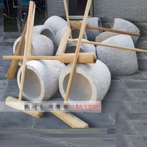 打糍粑的工具捣糍粑石臼老式石窝家用打糍粑的对窝打年糕工具石钵